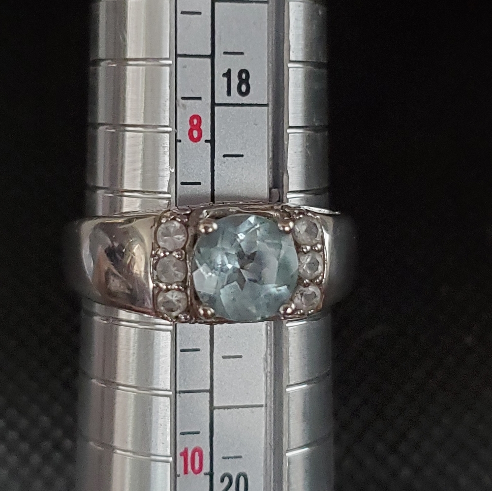 Sterling Silver Aquamarine Ring